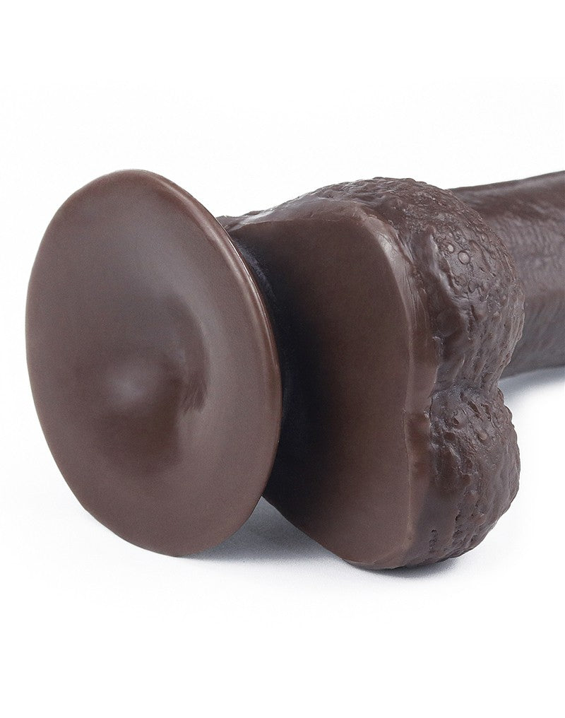 LoveToy - Dildo Met Sliding Skin Technologie - 17.5 x 3.5 cm - Bruin