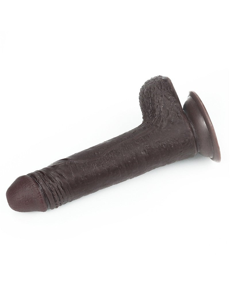 LoveToy - Dildo Met Sliding Skin Technologie - 17.5 x 3.5 cm - Bruin