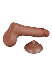 LoveToy - Dildo Met Sliding Skin Technologie - 20 x 3.9 cm - Verwijderbare Zuignap - Medium Huidskleur