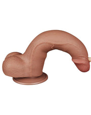 LoveToy - Dildo Met Sliding Skin Technologie - 20 x 4 cm - Verwijderbare Zuignap - Medium Huidskleur