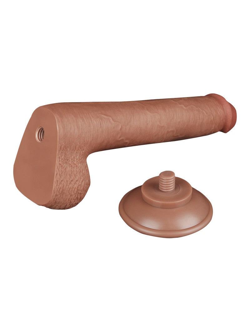 LoveToy - Dildo Met Sliding Skin Technologie - 22 x 3.7 cm - Verwijderbare Zuignap - Medium Huidskleur