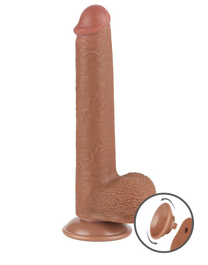 LoveToy - Dildo Met Sliding Skin Technologie - 22 x 3.7 cm - Verwijderbare Zuignap - Medium Huidskleur