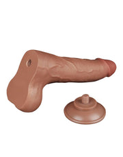 LoveToy - Dildo Met Sliding Skin Technologie - 22 x 4.3 cm - Verwijderbare Zuignap - Medium Huidskleur