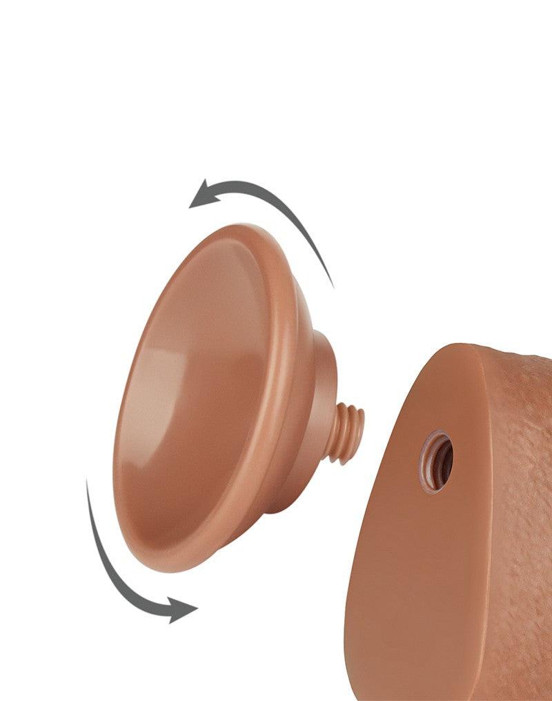 LoveToy - Dildo Met Sliding Skin Technologie - 24 x 4.3 cm - Verwijderbare Zuignap - Lichte Huidskleur