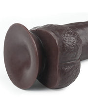 LoveToy - Dildo Met Sliding Skin Technologie - 24 x 4.5 cm - Bruin