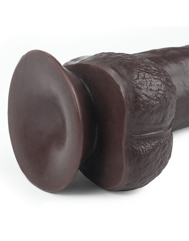 LoveToy - Dildo Met Sliding Skin Technologie - 24 x 4.5 cm - Bruin