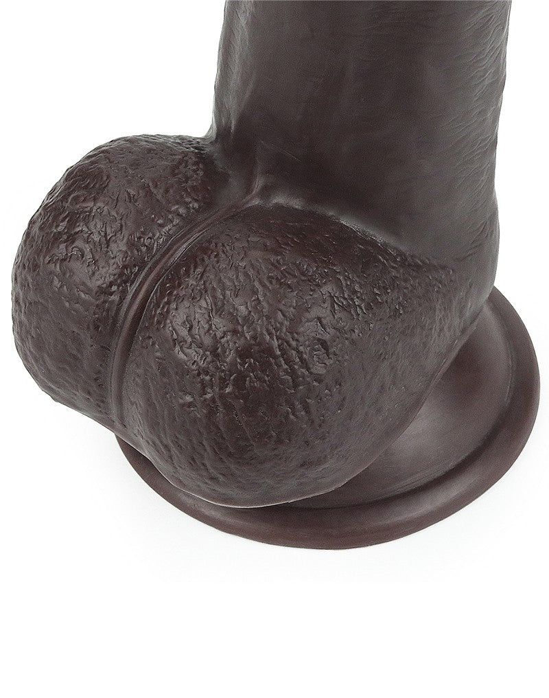 LoveToy - Dildo Met Sliding Skin Technologie - 24 x 4.5 cm - Bruin