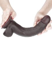 LoveToy - Dildo Met Sliding Skin Technologie - 24 x 4.5 cm - Bruin