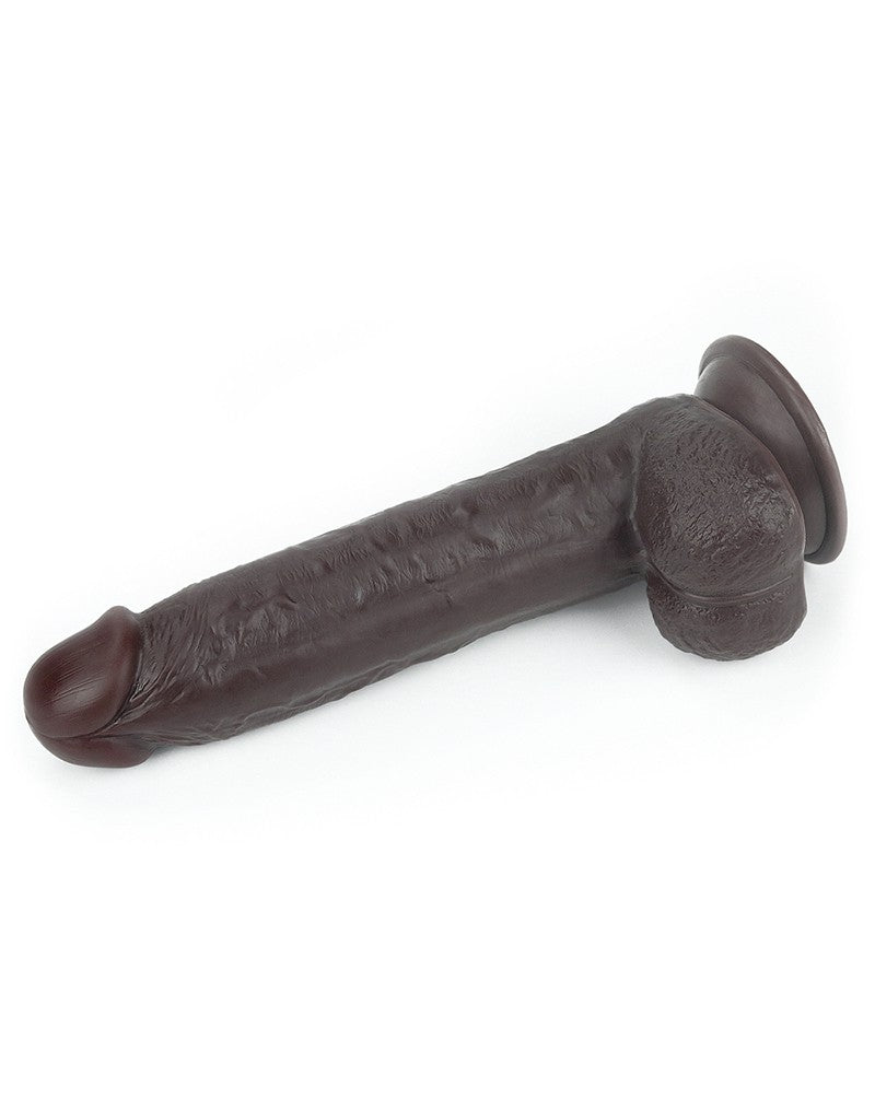 LoveToy - Dildo Met Sliding Skin Technologie - 24 x 4.5 cm - Bruin