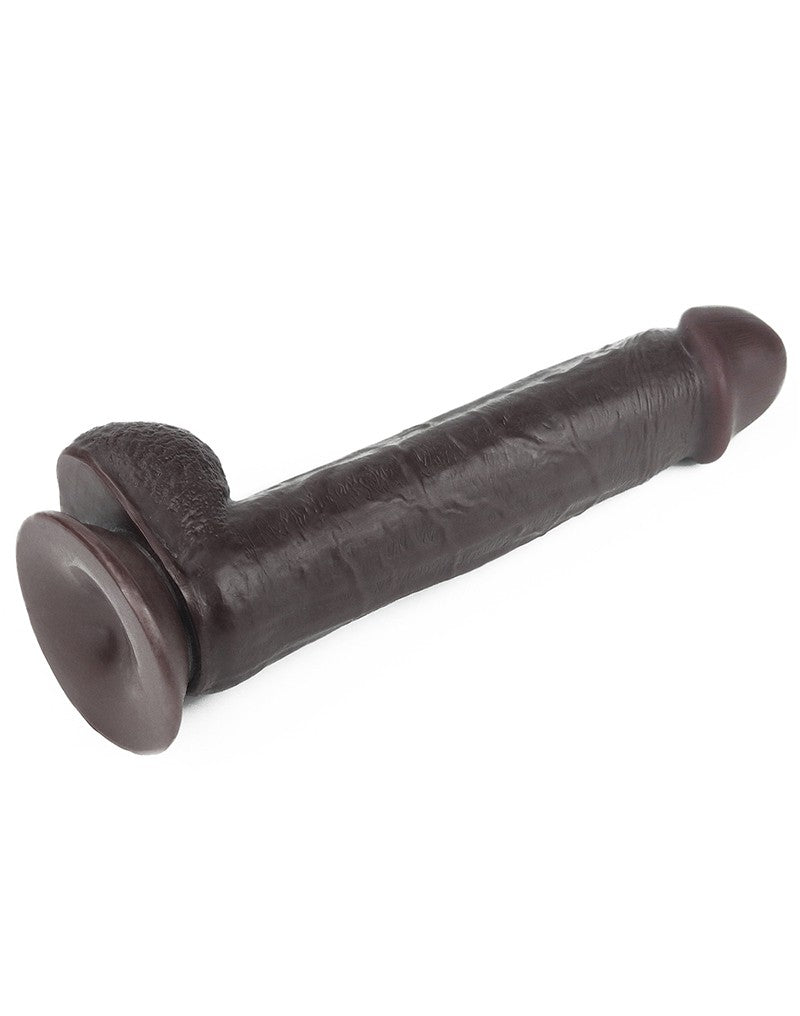 LoveToy - Dildo Met Sliding Skin Technologie - 24 x 4.5 cm - Bruin