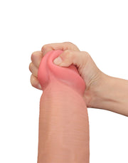 LoveToy - Dildo Met Sliding Skin Technologie - 36 x 6.6 cm - Lichte Huidskleur