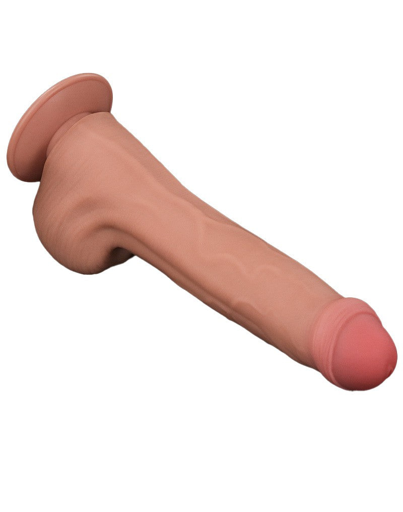 LoveToy - Sliding Skin Dildo - Lengte 29 cm - Lichte Huidskleur