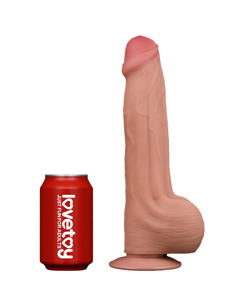 LoveToy - Sliding Skin Dildo - Lengte 29 cm - Lichte Huidskleur
