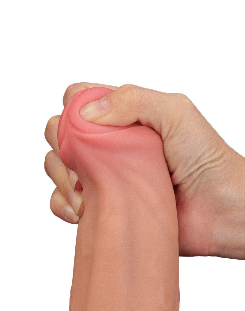 LoveToy - Sliding Skin Dildo - Lengte 29 cm - Lichte Huidskleur