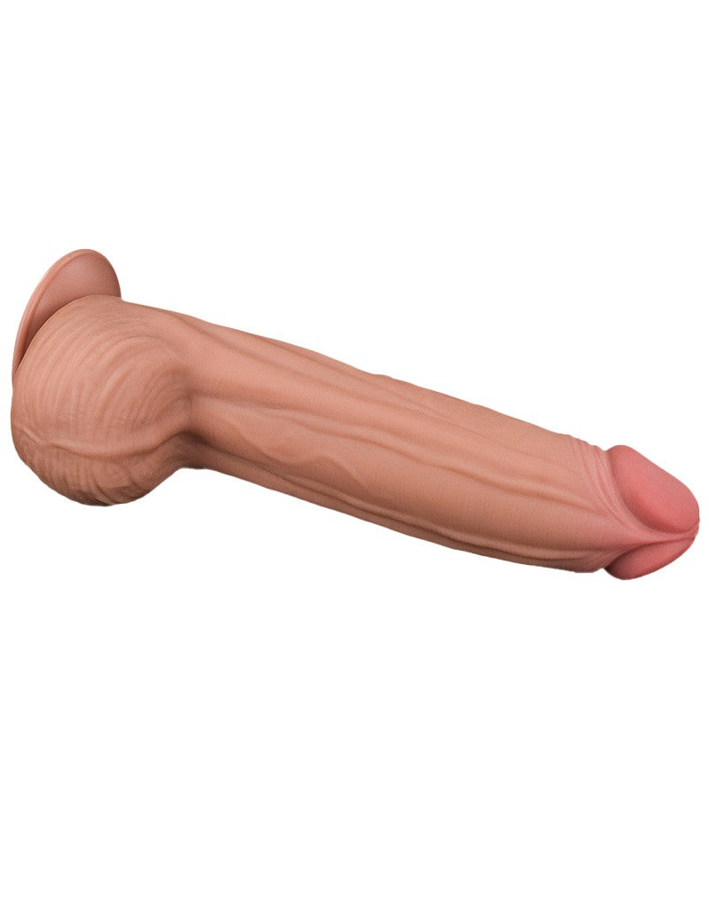 LoveToy - Sliding Skin Dildo - Lengte 31 cm - Lichte Huidskleur