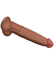LoveToy - Sliding Skin Dildo - Lengte 34 cm - Bruin