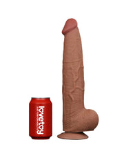 LoveToy - Sliding Skin Dildo - Lengte 34 cm - Bruin
