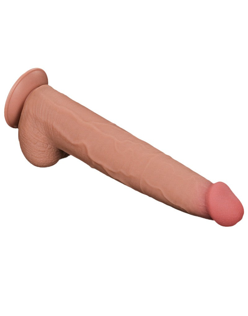 LoveToy - Sliding Skin Dildo - Lengte 34 cm - Lichte Huidskleur
