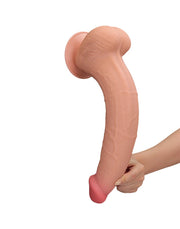 LoveToy - Sliding Skin Dildo - Lengte 34 cm - Lichte Huidskleur