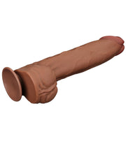 LoveToy - Sliding Skin Dildo - Lengte 36 cm - Bruin