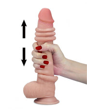LoveToy - Sliding Skin Dildo - Lengte 23 cm - Lichte Huidskleur