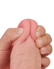 LoveToy - Sliding Skin Dildo - Lengte 24 cm - Lichte Huidskleur