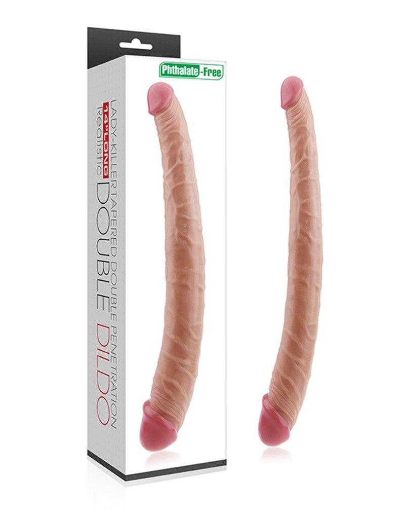 LoveToy - Dubbele Dildo XXL Lady Killer - PVC - 36 cm lang