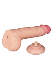 LoveToy - Dubbellaags Dildo - Glijdende Huid Dildo - Lengte 24 cm - Diameter Ø 4.3 cm - Lichte Huidskleur