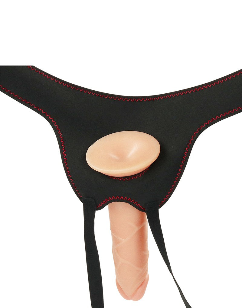 LoveToy - Easy Strap-on Set Met Dildo - 19 cm - Lichte Huidskleur