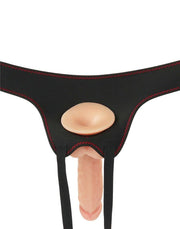 LoveToy - Easy Strap-on Set Met Dildo - 19 cm Met Balzak - Lichte Huidskleur