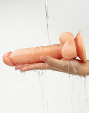 LoveToy - Easy Strap-on Set Met Dildo - 19 cm Met Balzak - Lichte Huidskleur