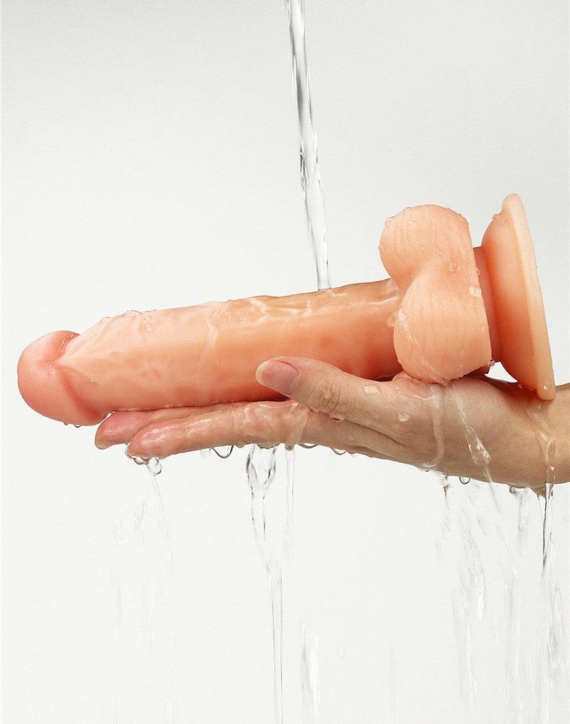 LoveToy - Easy Strap-on Set Met Dildo - 19 cm Met Balzak - Lichte Huidskleur