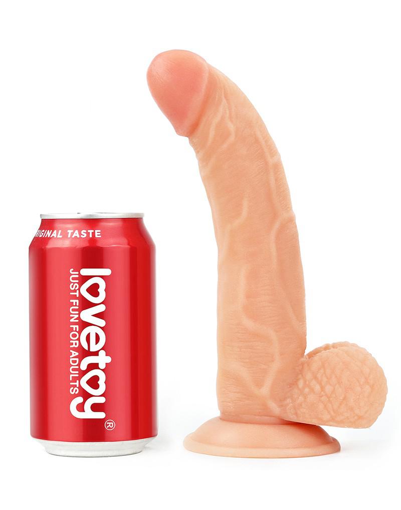 LoveToy - Easy Strap-on Set Met Dildo - 21,5 cm Met Balzak - Lichte Huidskleur