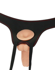 LoveToy - Easy Strap-on Set Met Dildo - 21,5 cm Met Balzak - Lichte Huidskleur
