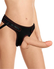 LoveToy - Easy Strap-on Set Met Dildo - 21,5 cm Met Balzak - Lichte Huidskleur