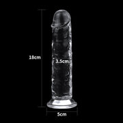 LoveToy - Flawless - Dildo - 18 x 3,5 cm - Transparant