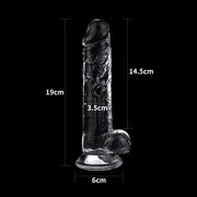 LoveToy - Flawless - Dildo - 19 x 3,5 cm - Transparant
