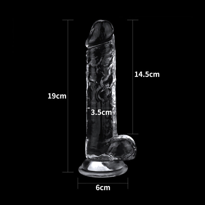 LoveToy - Flawless - Dildo - 19 x 3,5 cm - Transparant