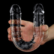 LoveToy - Flawless - Dubbele Dildo - 30 x 3,5 cm - Transparant
