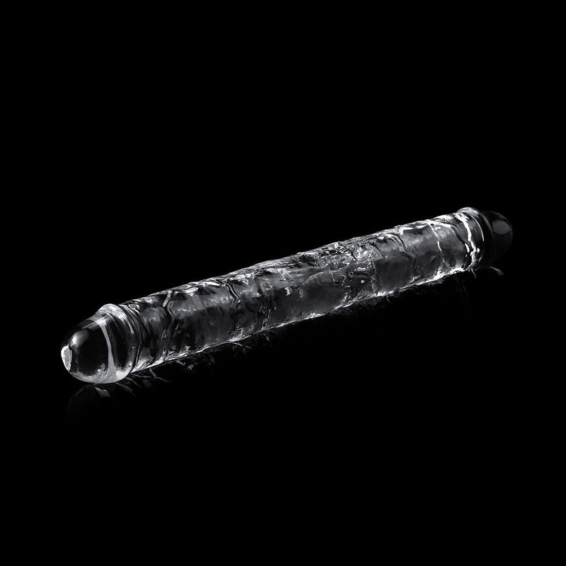 LoveToy - Flawless - Dubbele Dildo - 30 x 3,5 cm - Transparant