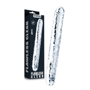 LoveToy - Flawless - Dubbele Dildo - 30 x 3,5 cm - Transparant