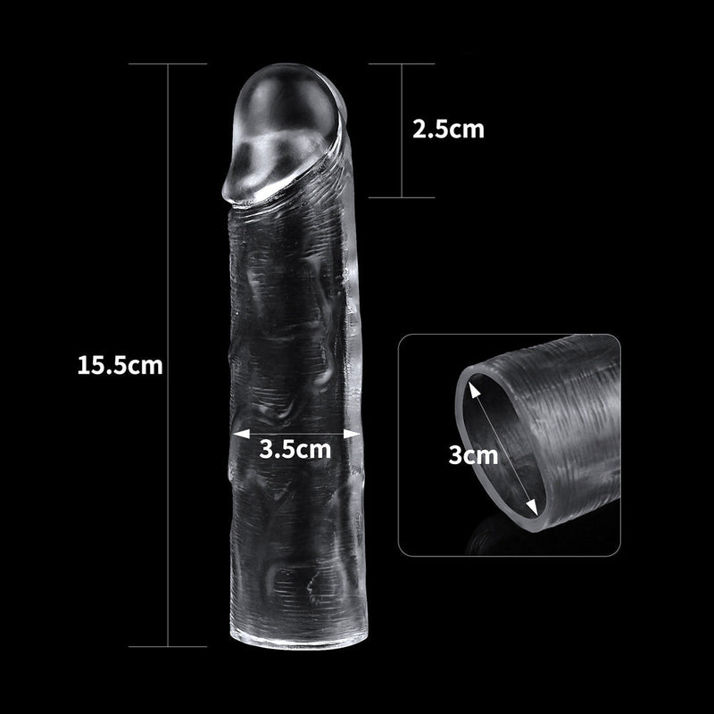 LoveToy - Flawless - Transparante Penis Sleeve - 15.5 cm