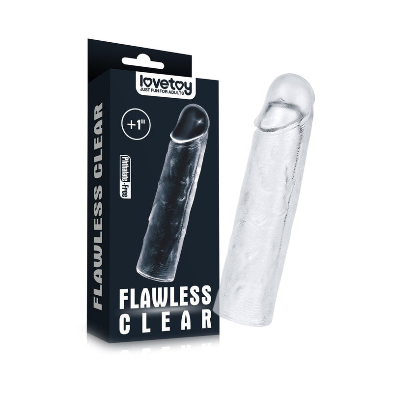 LoveToy - Flawless - Transparante Penis Sleeve - 15.5 cm