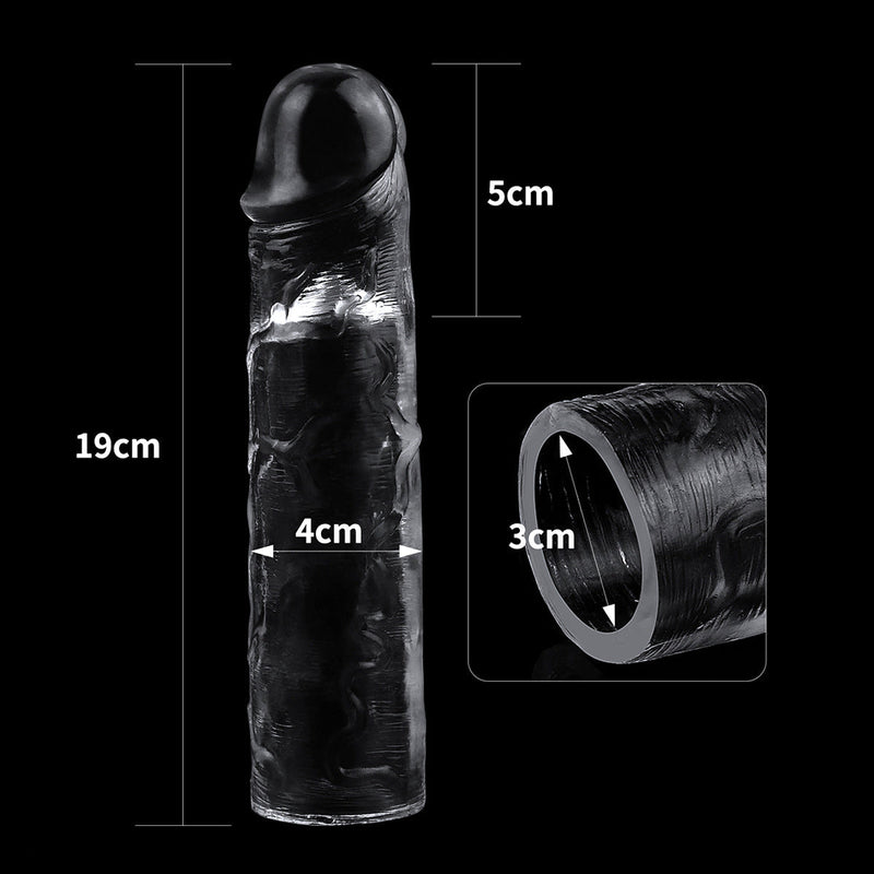 LoveToy - Flawless - Transparante Penis Sleeve - 19 cm