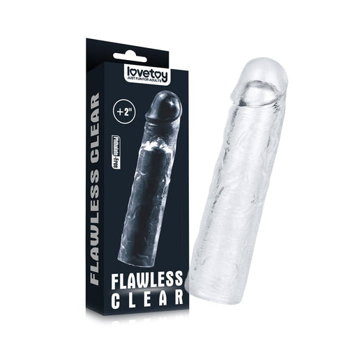 LoveToy - Flawless - Transparante Penis Sleeve - 19 cm