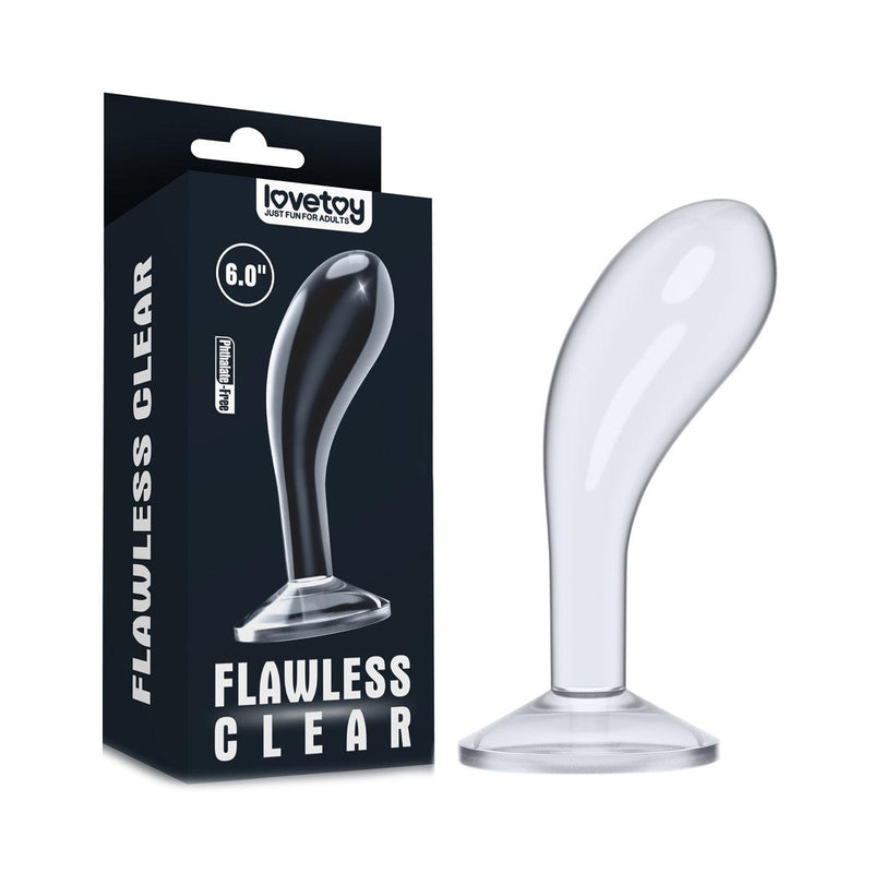 LoveToy - Flawless - Transparante Prostaat Plug - 15.2 cm