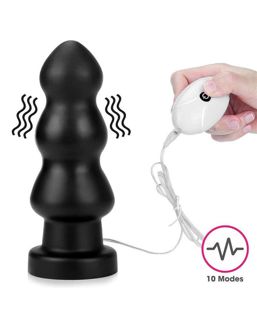 LoveToy - Anal Rigger - King Size Vibrerende Buttplug 20 cm - Zwart