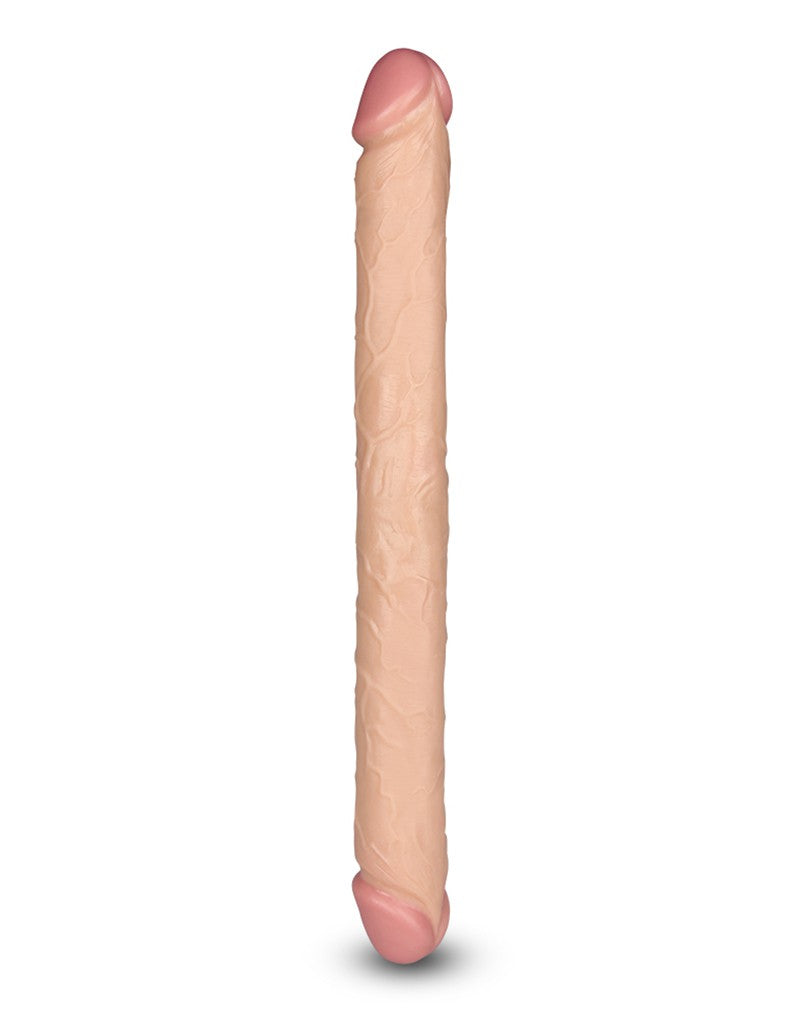 LoveToy - Kingsize Slim Ultra Dubbele Dildo 45 cm - Lichte Huidskleur