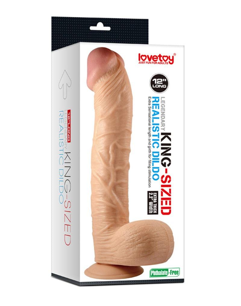 LoveToy - Legendary - King Size Realistische Dildo - 25.5 cm - Lichte Huidskleur