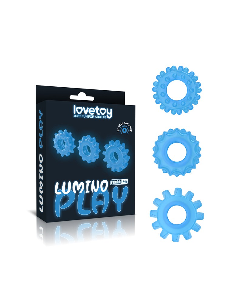 LoveToy - Lumino Play - Cockringen Set 3-delig - Glow In The dark